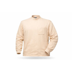 Vintage 90s Salmon River Traders Men's Mock Neck Pocket T-Shirt Size L Tan